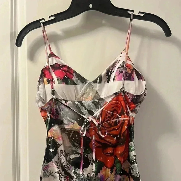 Medium Y2K Silk Feel Boutique Coastal Chic Floral Cami - Picture 6 of 16